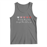 The Only Thing More Powerful Than Hate Is Love Tank Top Red Hearts Elegant Bunny Inspirational Quote