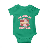 Strawberry Festival Baby Onesie Retro Strawberries Fruit Lover