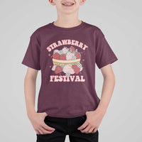 Strawberry Festival T Shirt For Kid Retro Strawberries Fruit Lover