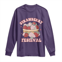Strawberry Festival Long Sleeve Shirt Retro Strawberries Fruit Lover