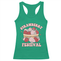 Strawberry Festival Racerback Tank Top Retro Strawberries Fruit Lover