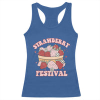 Strawberry Festival Racerback Tank Top Retro Strawberries Fruit Lover