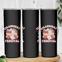 Strawberry Festival Skinny Tumbler Retro Strawberries Fruit Lover