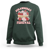 Retro Strawberry Festival Fruit Lover Botanical Fruit Strawberry Lovers Sweatshirt, Strawberry Shirt, Spring Season Shirt Sweatshirt - Wonder Print Shop