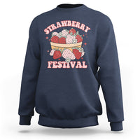 Retro Strawberry Festival Fruit Lover Botanical Fruit Strawberry Lovers Sweatshirt, Strawberry Shirt, Spring Season Shirt Sweatshirt - Wonder Print Shop
