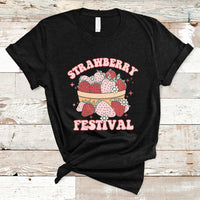 Retro Strawberry Festival Fruit Lover Botanical Fruit Strawberry Lovers T-shirt, Strawberry Shirt, Spring Season Shirt T-Shirt - Wonder Print Shop