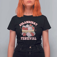 Strawberry Festival T Shirt For Women Retro Strawberries Fruit Lover