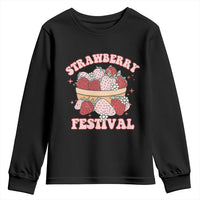 Strawberry Festival Youth Sweatshirt Retro Strawberries Fruit Lover