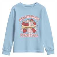 Strawberry Festival Youth Sweatshirt Retro Strawberries Fruit Lover