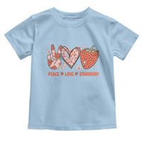 Strawberry Festival Toddler T Shirt Peace Love Strawberry Cute Fruit Lover