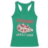 Strawberry Festival Racerback Tank Top Feeling Berry Good Fruit Lover Skeleton Hand