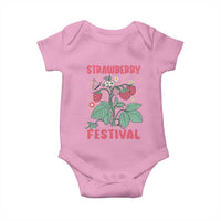 Strawberry Festival Baby Onesie Fruit Lover Botanical Retro Groovy