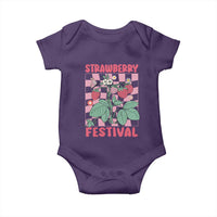 Strawberry Festival Baby Onesie Fruit Lover Botanical Retro Groovy