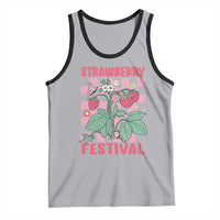 Strawberry Festival Tank Top Fruit Lover Botanical Retro Groovy