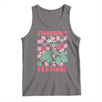 Strawberry Festival Tank Top Fruit Lover Botanical Retro Groovy