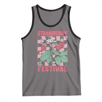Strawberry Festival Tank Top Fruit Lover Botanical Retro Groovy