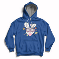Retro Cute Easter Bunny Head Glasses Bubblegum Easter Day Hoodie - Wonder Print Shop