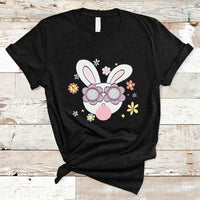 Retro Cute Easter Bunny Head Glasses Bubblegum Easter Day T-Shirt - Wonder Print Shop