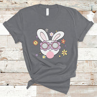 Retro Cute Easter Bunny Head Glasses Bubblegum Easter Day T-Shirt - Wonder Print Shop