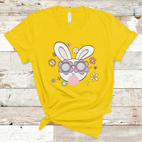 Retro Cute Easter Bunny Head Glasses Bubblegum Easter Day T-Shirt - Wonder Print Shop