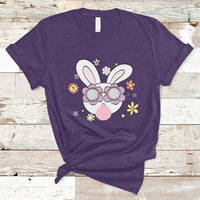 Retro Cute Easter Bunny Head Glasses Bubblegum Easter Day T-Shirt - Wonder Print Shop