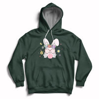 Cute Easter Bunny Head Glasses Bubblegum Flower Easter Day Hoodie - Wonder Print Shop