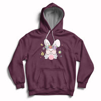 Cute Easter Bunny Head Glasses Bubblegum Flower Easter Day Hoodie - Wonder Print Shop