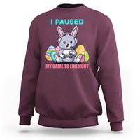 I Paused My Game To Egg Hunt Funny Easter Gamer Boys Kids Sweatshirt - Wonder Print Shop