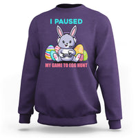 I Paused My Game To Egg Hunt Funny Easter Gamer Boys Kids Sweatshirt - Wonder Print Shop
