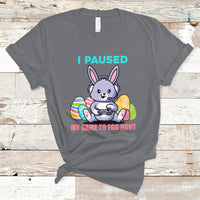 I Paused My Game To Egg Hunt Funny Easter Gamer Boys Kids T-Shirt - Wonder Print Shop