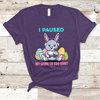 I Paused My Game To Egg Hunt Funny Easter Gamer Boys Kids T-Shirt - Wonder Print Shop