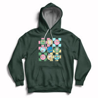 Retro Happy Easter Cute Easter Bunny Easter Eggs Hunting Hoodie - Wonder Print Shop