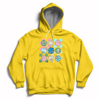 Retro Happy Easter Cute Easter Bunny Easter Eggs Hunting Hoodie - Wonder Print Shop