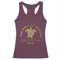 Gulf Of Mexico Turtle Racerback Tank Top Foxtrots Deltas Tangos
