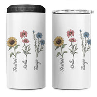 Floral FDT Foxtrot Delta Tango 4 in 1 Can Cooler Tumbler Funny Offensive Retro