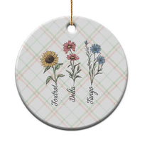 Floral FDT Foxtrot Delta Tango Ceramic Ornament Funny Offensive Retro - Wonder Print Shop