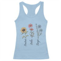 Floral FDT Foxtrot Delta Tango Racerback Tank Top Funny Offensive Retro