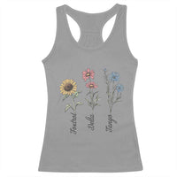 Floral FDT Foxtrot Delta Tango Racerback Tank Top Funny Offensive Retro