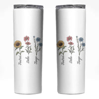 Floral FDT Foxtrot Delta Tango Skinny Tumbler Funny Offensive Retro