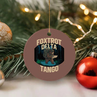 Foxtrots Deltas Tangos Funny Bear Resist Ceramic Ornament Protect Our National Parks - Wonder Print Shop