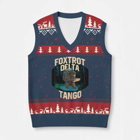 Foxtrots Deltas Tangos Funny Bear Resist V-Neck Knit Sweater Vest Protect Our National Parks - Wonder Print Shop