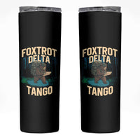 Foxtrots Deltas Tangos Funny Bear Resist Skinny Tumbler Protect Our National Parks