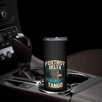 Foxtrots Deltas Tangos Funny Bear Resist Skinny Tumbler Protect Our National Parks