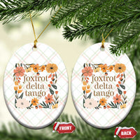 Foxtrots Deltas Tangos Boho Floral Ceramic Ornament Funny Offensive - Wonder Print Shop