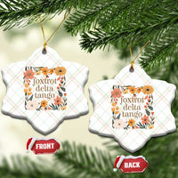 Foxtrots Deltas Tangos Boho Floral Ceramic Ornament Funny Offensive - Wonder Print Shop