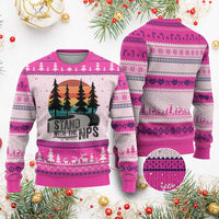 I Stand With The NPS Ugly Christmas Sweater National Park Support Park Rangers - Wonder Print Shop