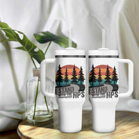 I Stand With The NPS Tumbler With Handle National Park Support Park Rangers