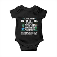 I Literally Want My Tax Dollars To Support National Parks Baby Onesie In Case That Wasn't Clear