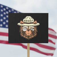 Resist Bear Retro Vintage Protest Sign - Wonder Print Shop