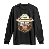 Resist Bear Retro Vintage Long Sleeve Shirt